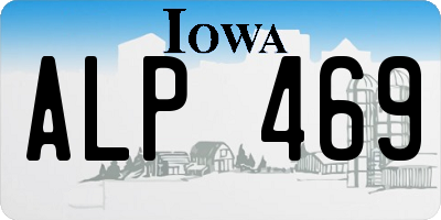IA license plate ALP469