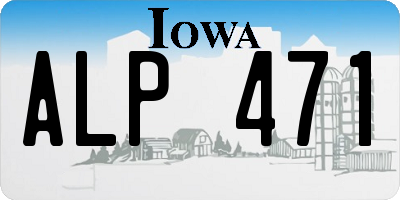 IA license plate ALP471