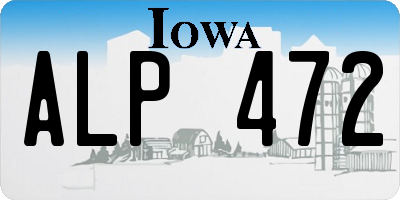 IA license plate ALP472