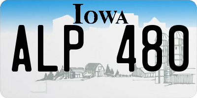 IA license plate ALP480