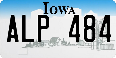 IA license plate ALP484