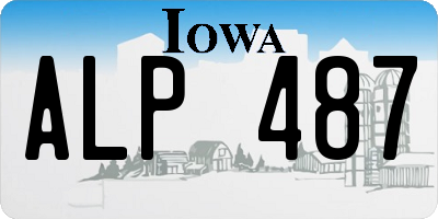 IA license plate ALP487