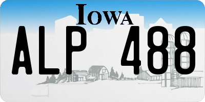 IA license plate ALP488
