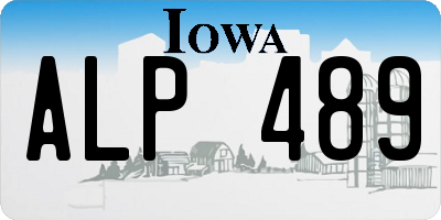 IA license plate ALP489