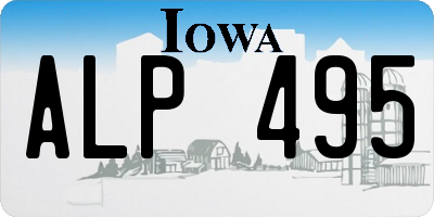 IA license plate ALP495