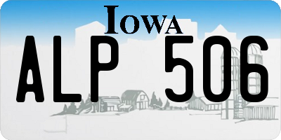 IA license plate ALP506
