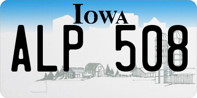 IA license plate ALP508