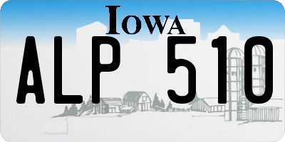 IA license plate ALP510