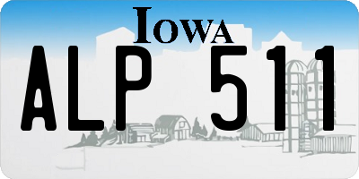 IA license plate ALP511