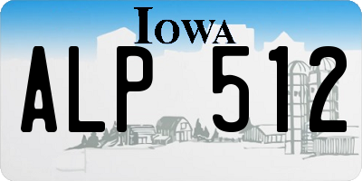 IA license plate ALP512