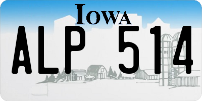 IA license plate ALP514