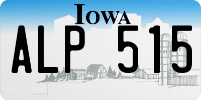 IA license plate ALP515