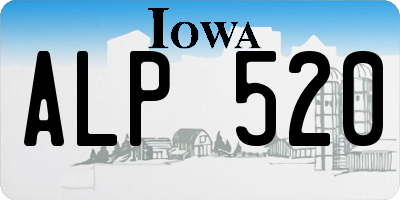 IA license plate ALP520