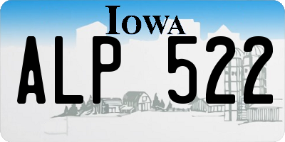 IA license plate ALP522