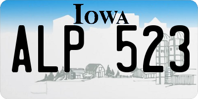 IA license plate ALP523