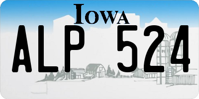 IA license plate ALP524