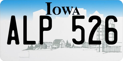 IA license plate ALP526