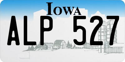 IA license plate ALP527