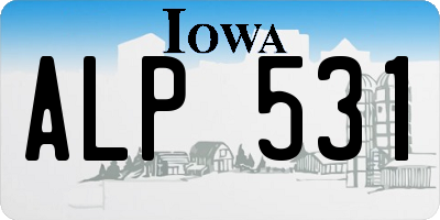 IA license plate ALP531