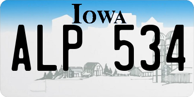IA license plate ALP534