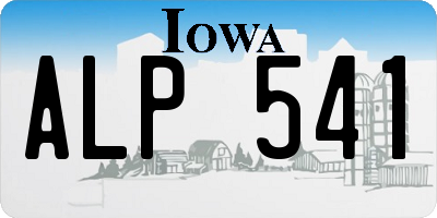 IA license plate ALP541