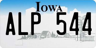 IA license plate ALP544