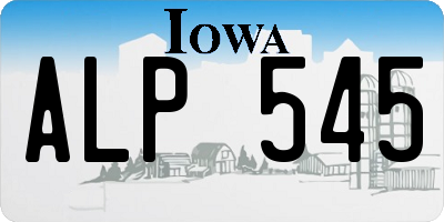 IA license plate ALP545