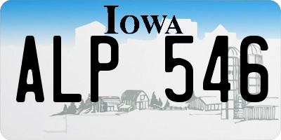 IA license plate ALP546