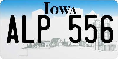 IA license plate ALP556