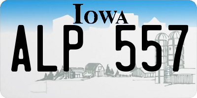 IA license plate ALP557
