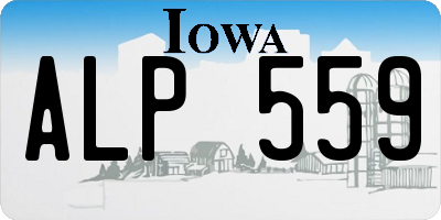 IA license plate ALP559