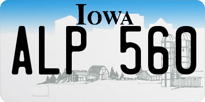 IA license plate ALP560