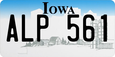 IA license plate ALP561
