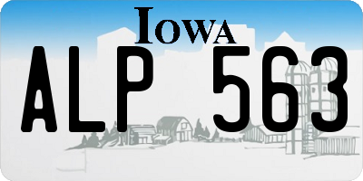 IA license plate ALP563