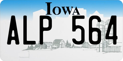 IA license plate ALP564