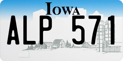 IA license plate ALP571