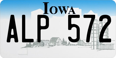 IA license plate ALP572