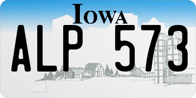 IA license plate ALP573