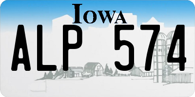 IA license plate ALP574