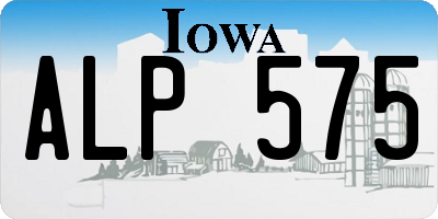 IA license plate ALP575