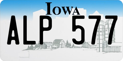 IA license plate ALP577