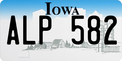 IA license plate ALP582