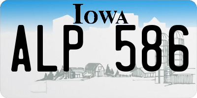 IA license plate ALP586