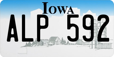 IA license plate ALP592