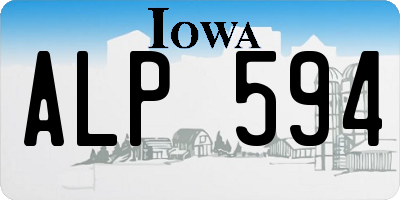 IA license plate ALP594