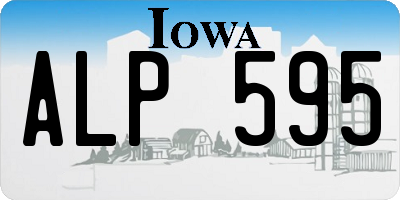 IA license plate ALP595