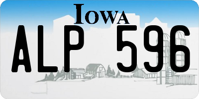 IA license plate ALP596