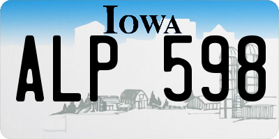 IA license plate ALP598