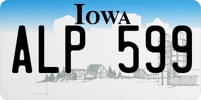 IA license plate ALP599