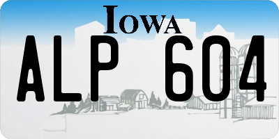 IA license plate ALP604